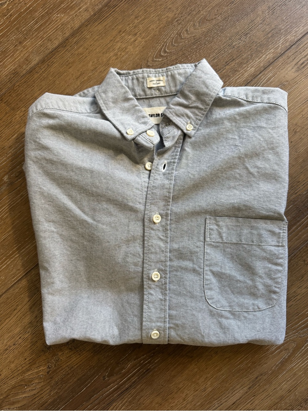 Taylor Stitch Gray Button-Down Oxford Shirt